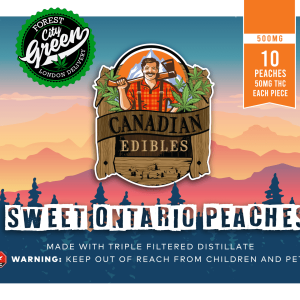 Sweet Ontario Peaches Gummies (500mg) forestcitygreen