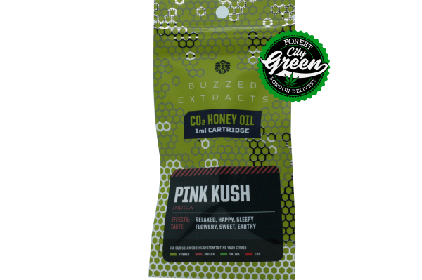 Pink Kush - (Indica) Buzzed Extracts Vape Cartridge 1000mg