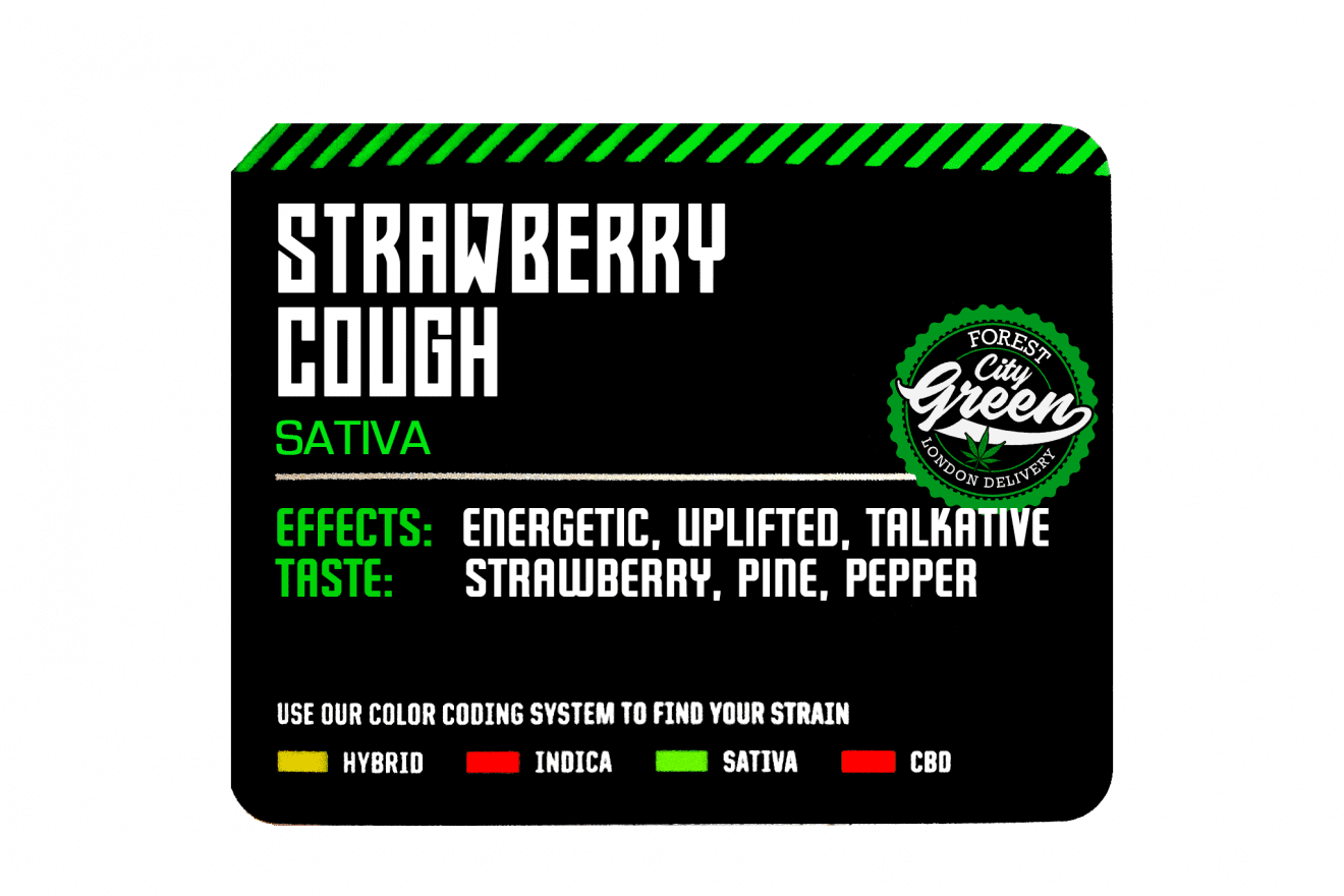 Strawberry Cough Sativa Buzzed Extracts Vape Cartridge 1000mg Forest City Green